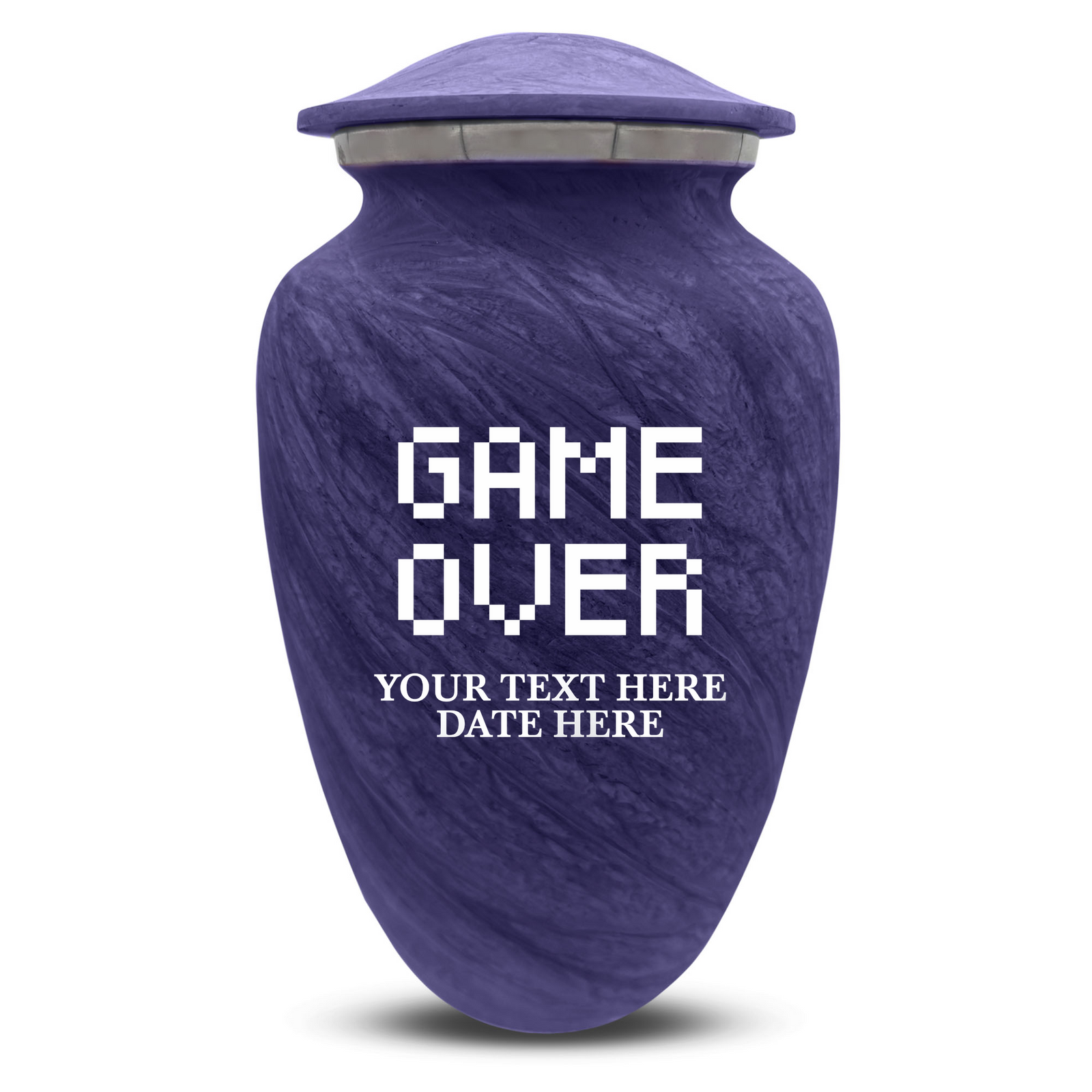 Custom Human Urns - Soft Whisper Collection - Funny Gaming Design - Distressed Finish - 200 Cubic Inch