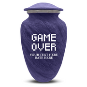 Custom Human Urns - Soft Whisper Collection - Funny Gaming Design - Distressed Finish - 200 Cubic Inch
