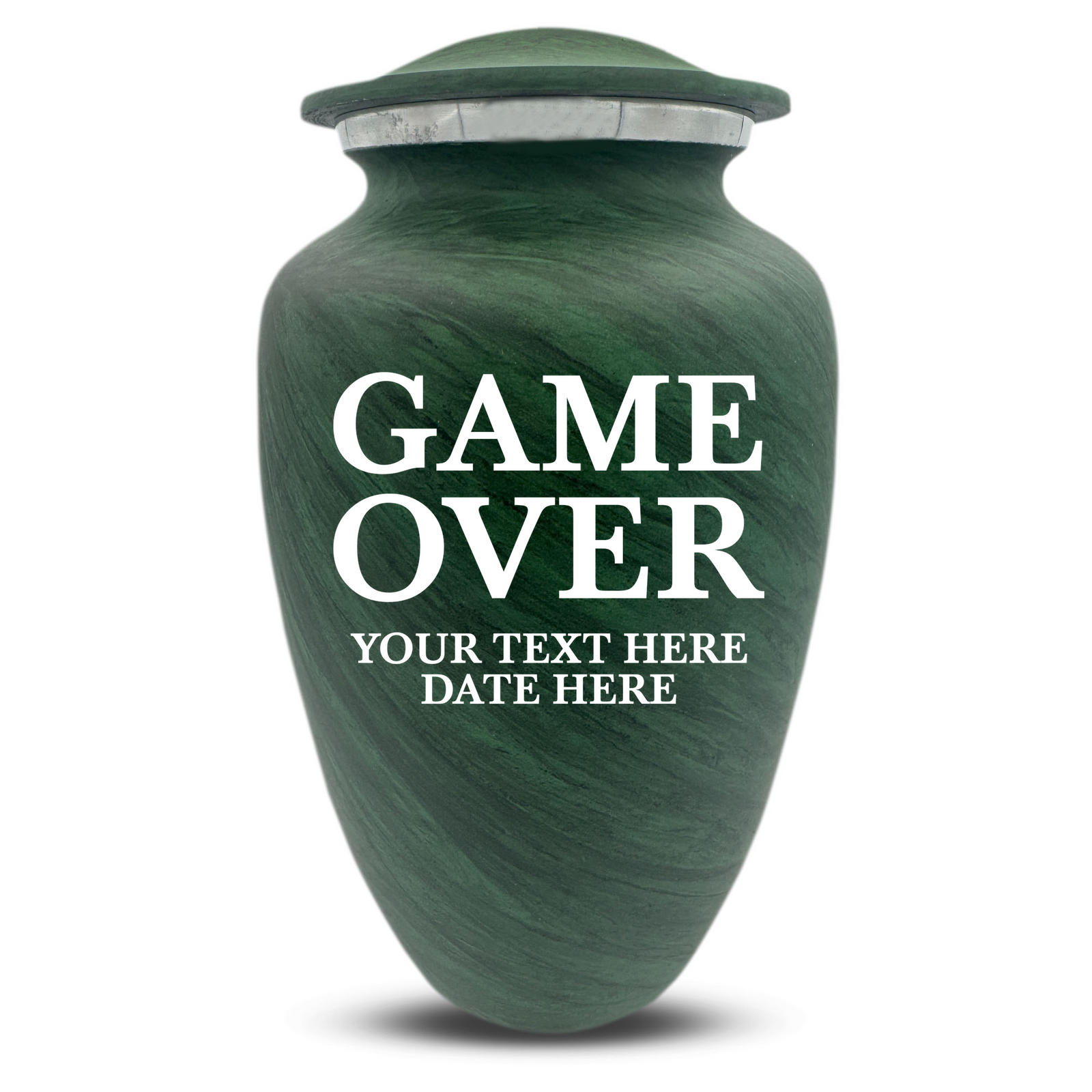 Custom Human Urns - Soft Whisper Collection - Funny Gaming Design - Distressed Finish - 200 Cubic Inch