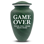 Custom Human Urns - Soft Whisper Collection - Funny Gaming Design - Distressed Finish - 200 Cubic Inch