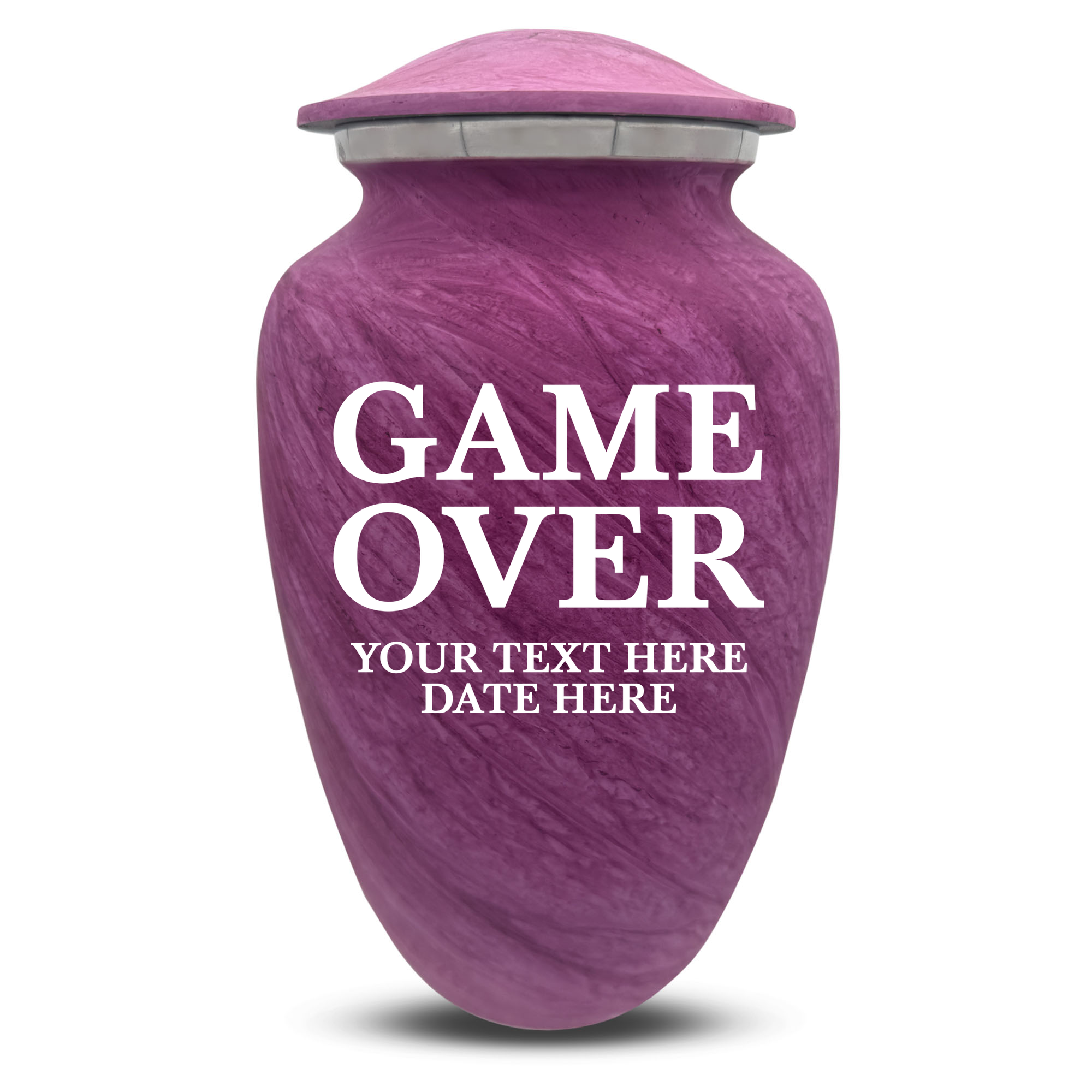 Custom Human Urns - Soft Whisper Collection - Funny Gaming Design - Distressed Finish - 200 Cubic Inch