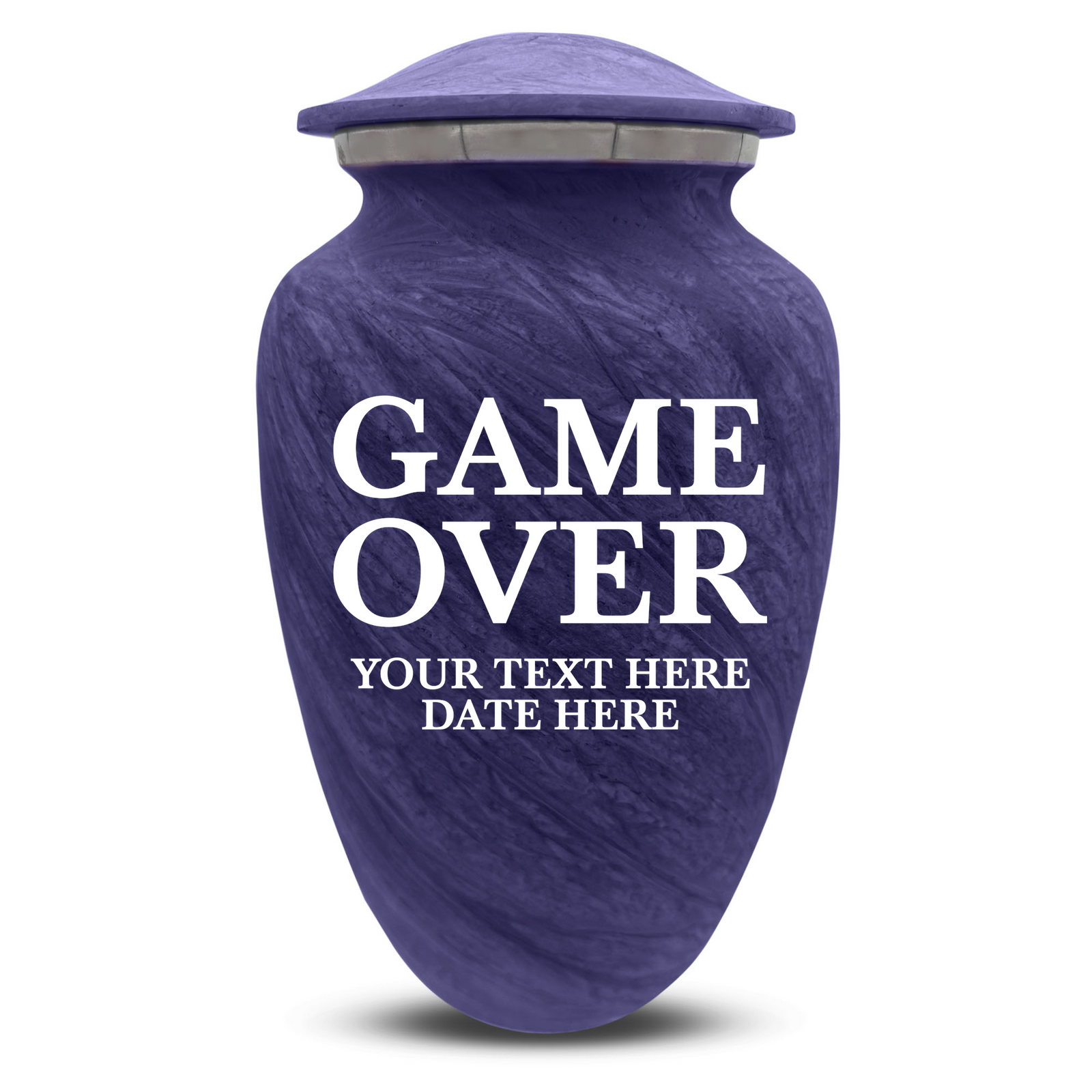 Custom Human Urns - Soft Whisper Collection - Funny Gaming Design - Distressed Finish - 200 Cubic Inch