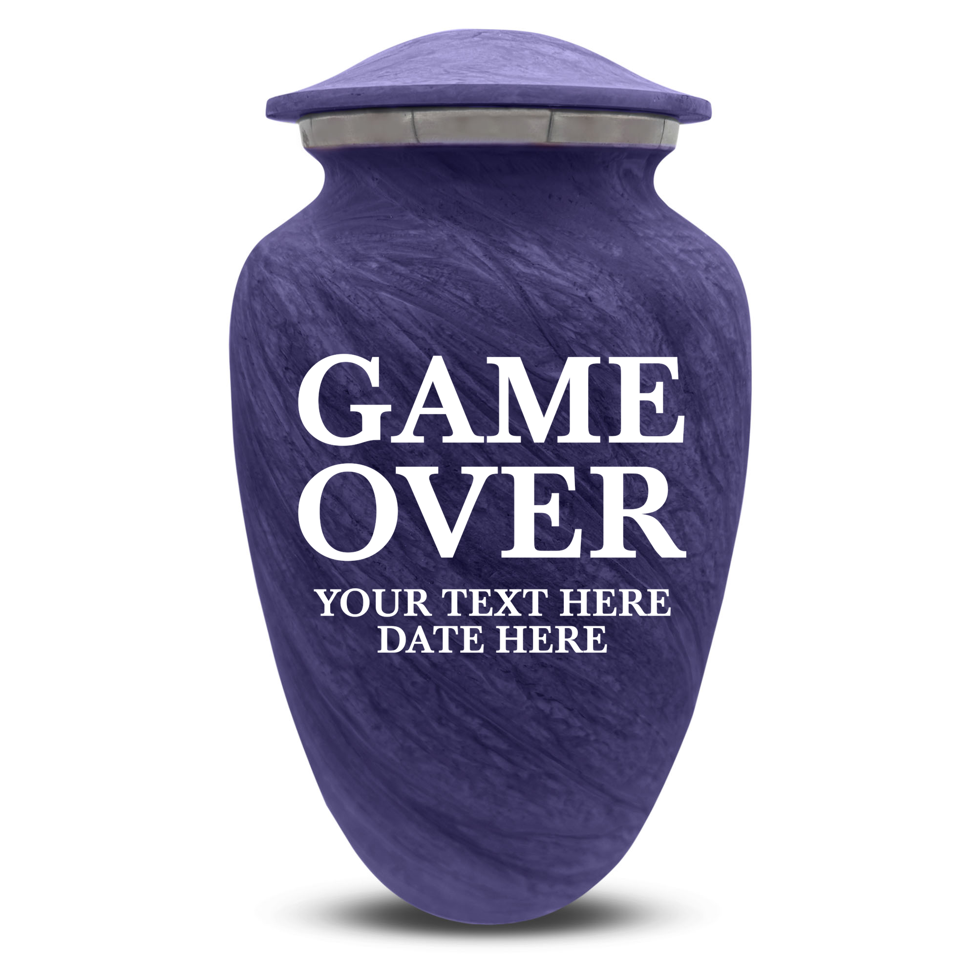Custom Human Urns - Soft Whisper Collection - Funny Gaming Design - Distressed Finish - 200 Cubic Inch