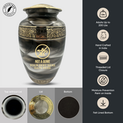 Custom Aluminum Human Urns - Suzesta Pearl White Memorial Urn - Funny TV Design - 200 Cubic Inch