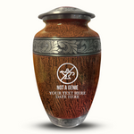 Custom Aluminum Human Urn - Elevate Collection - Funny TV Design - Distressed Finish - 200 Cubic Inch
