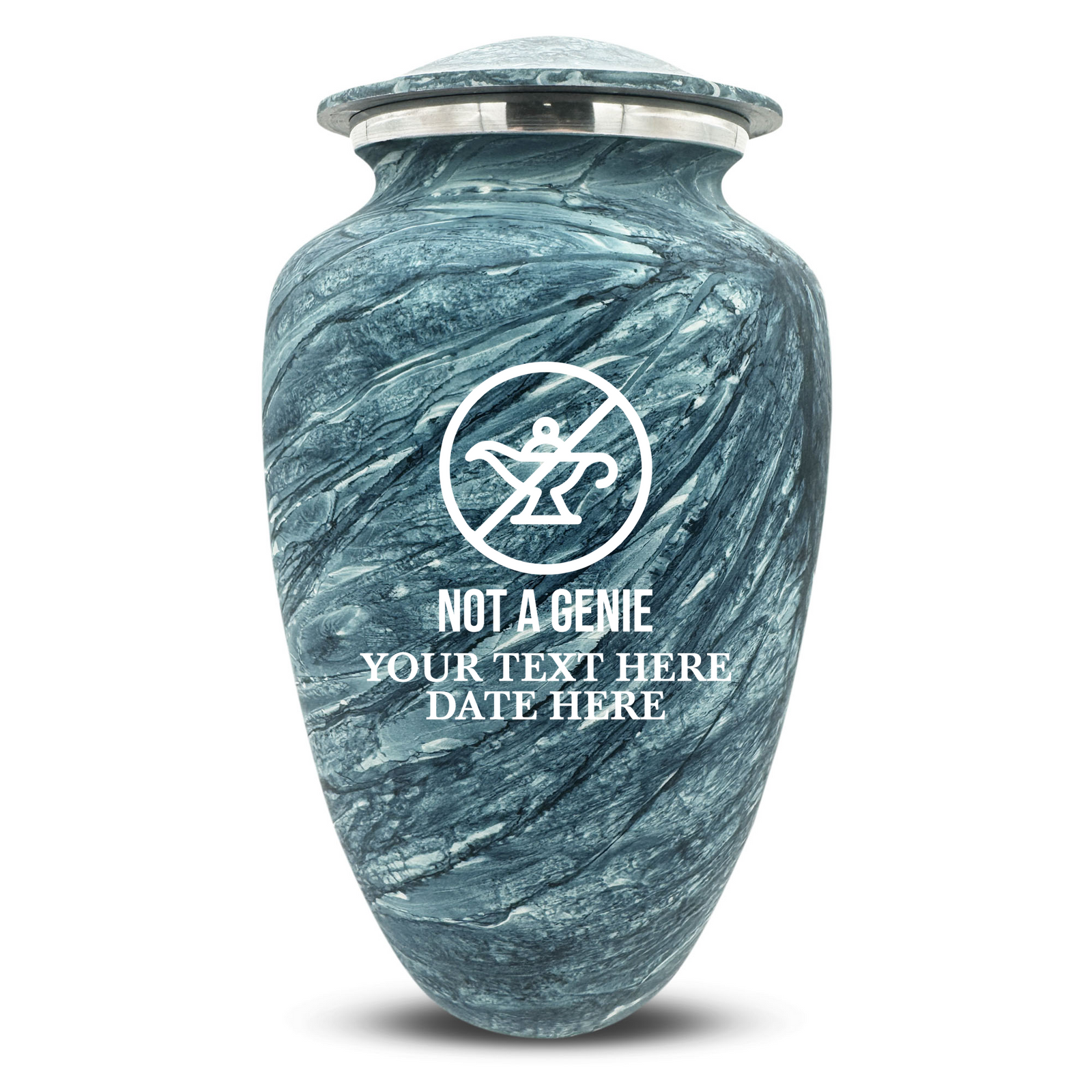 Custom Human Urns - Soft Whisper Collection - Funny TV Design - Distressed Finish - 200 Cubic Inch