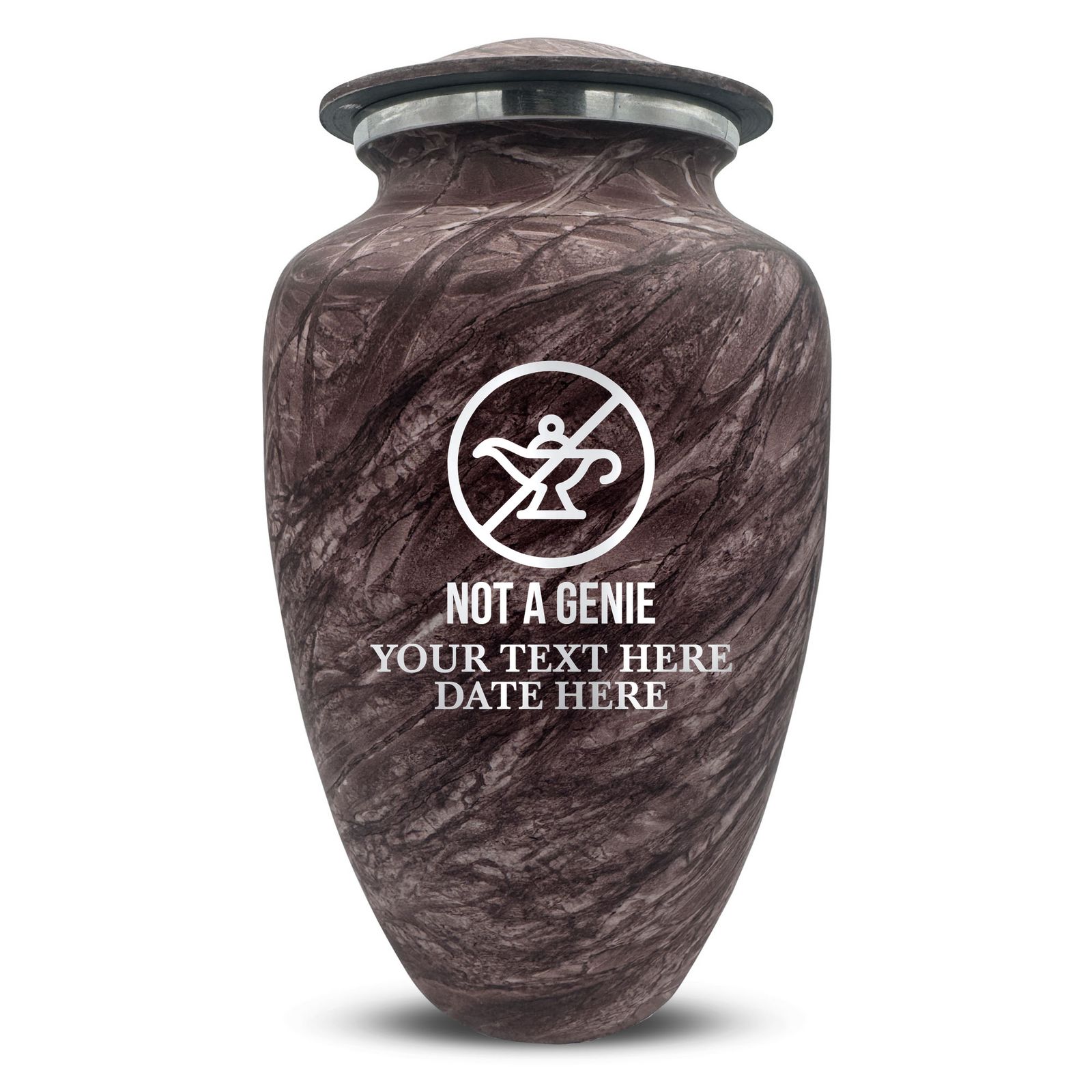 Custom Human Urns - Soft Whisper Collection - Funny TV Design - Distressed Finish - 200 Cubic Inch