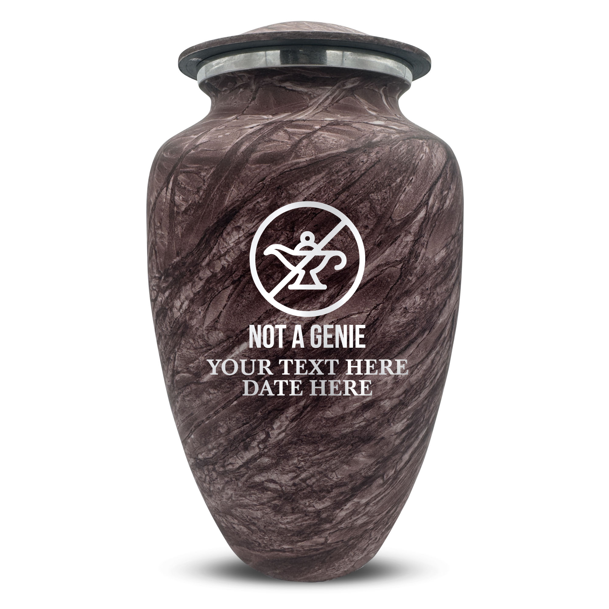 Custom Human Urns - Soft Whisper Collection - Funny TV Design - Distressed Finish - 200 Cubic Inch