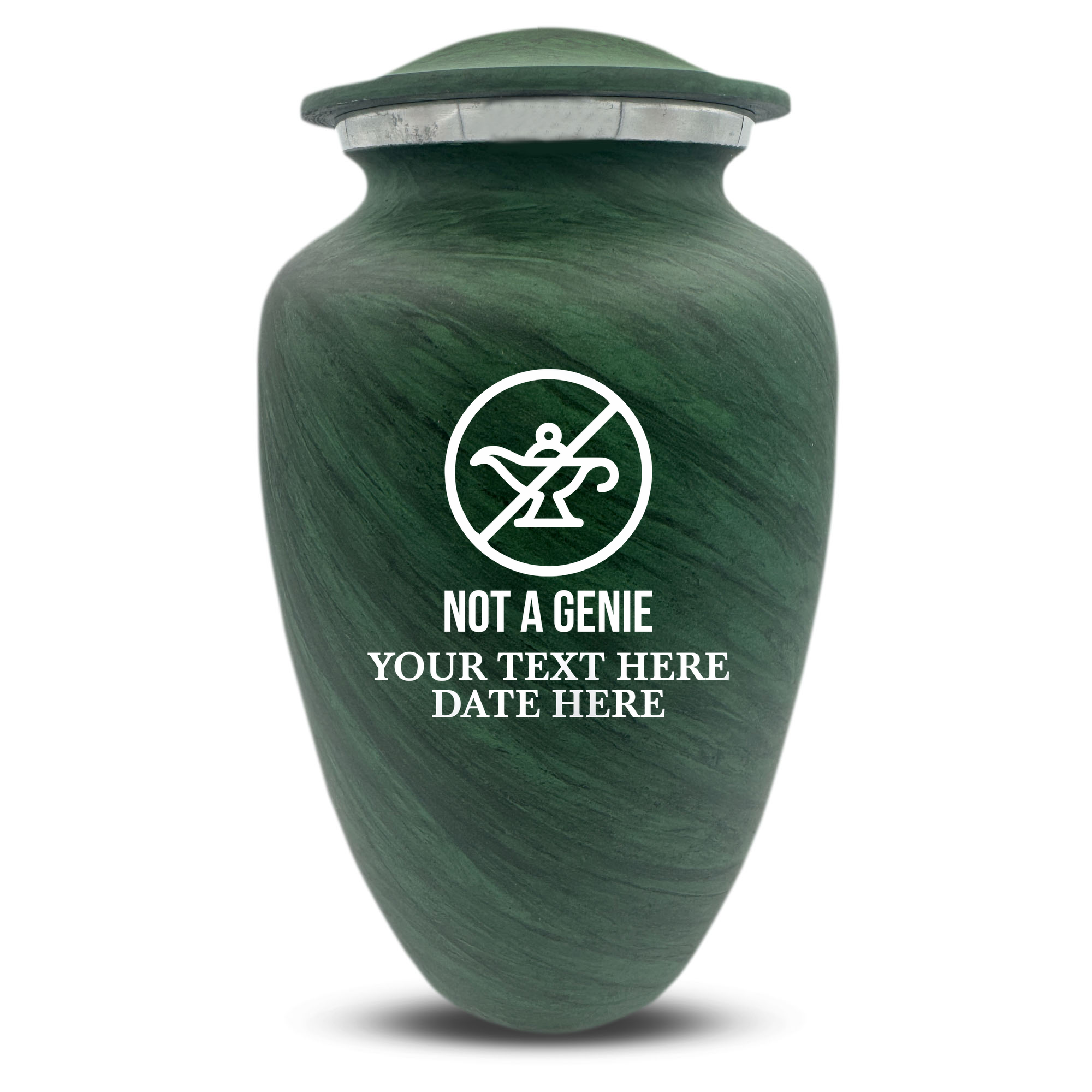 Custom Human Urns - Soft Whisper Collection - Funny TV Design - Distressed Finish - 200 Cubic Inch
