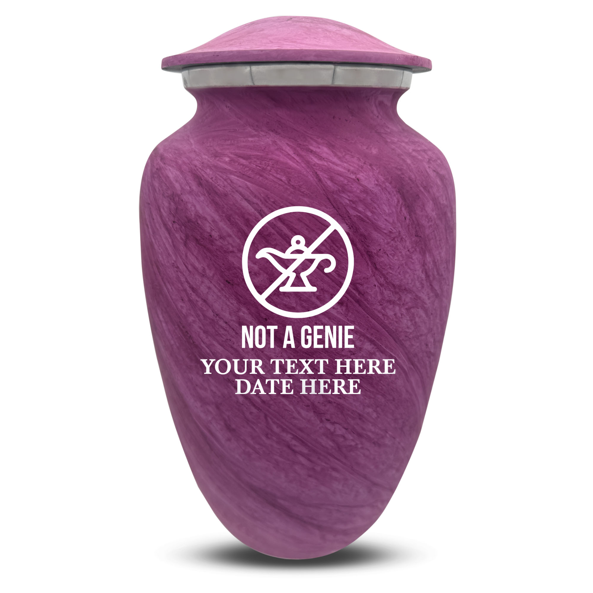 Custom Human Urns - Soft Whisper Collection - Funny TV Design - Distressed Finish - 200 Cubic Inch