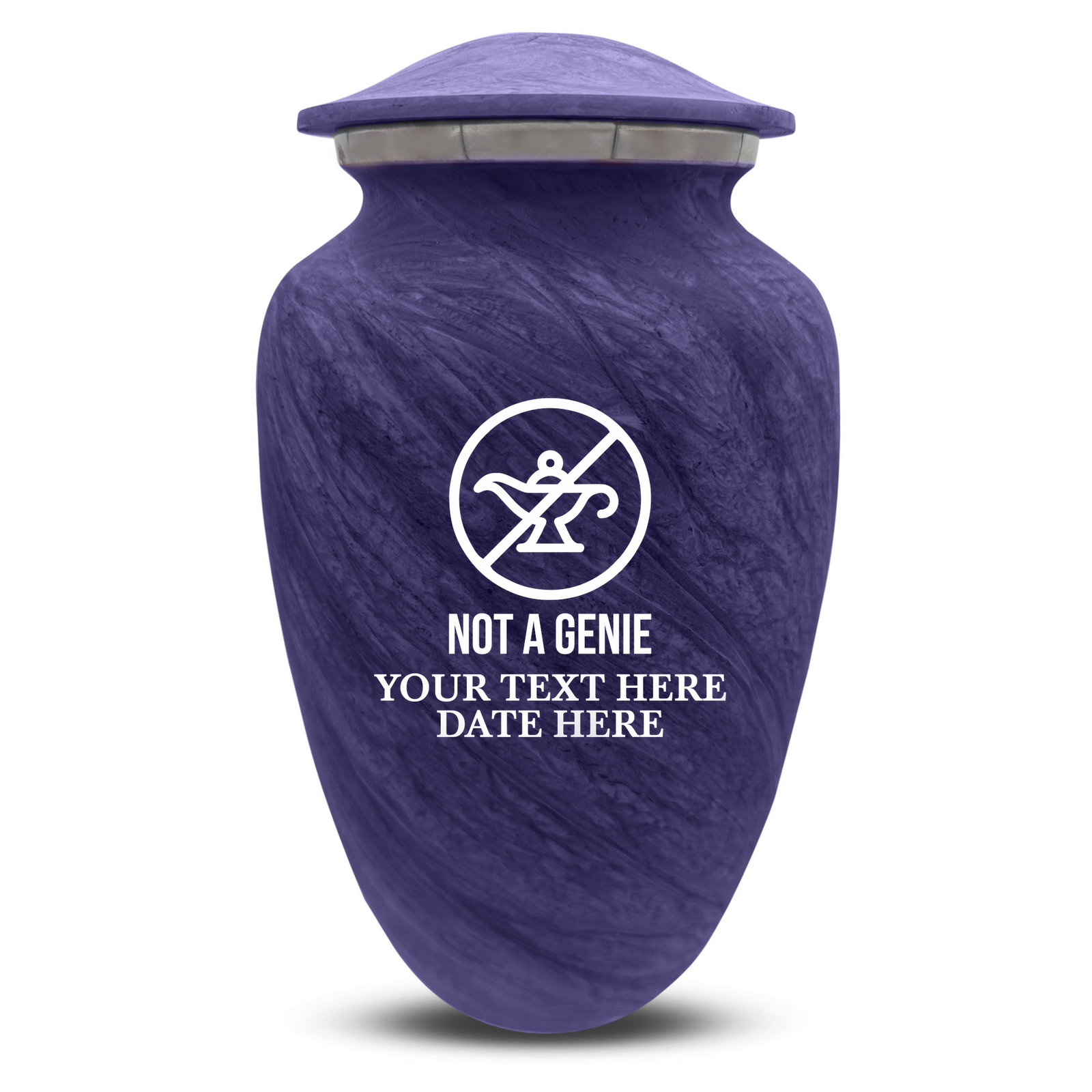 Custom Human Urns - Soft Whisper Collection - Funny TV Design - Distressed Finish - 200 Cubic Inch