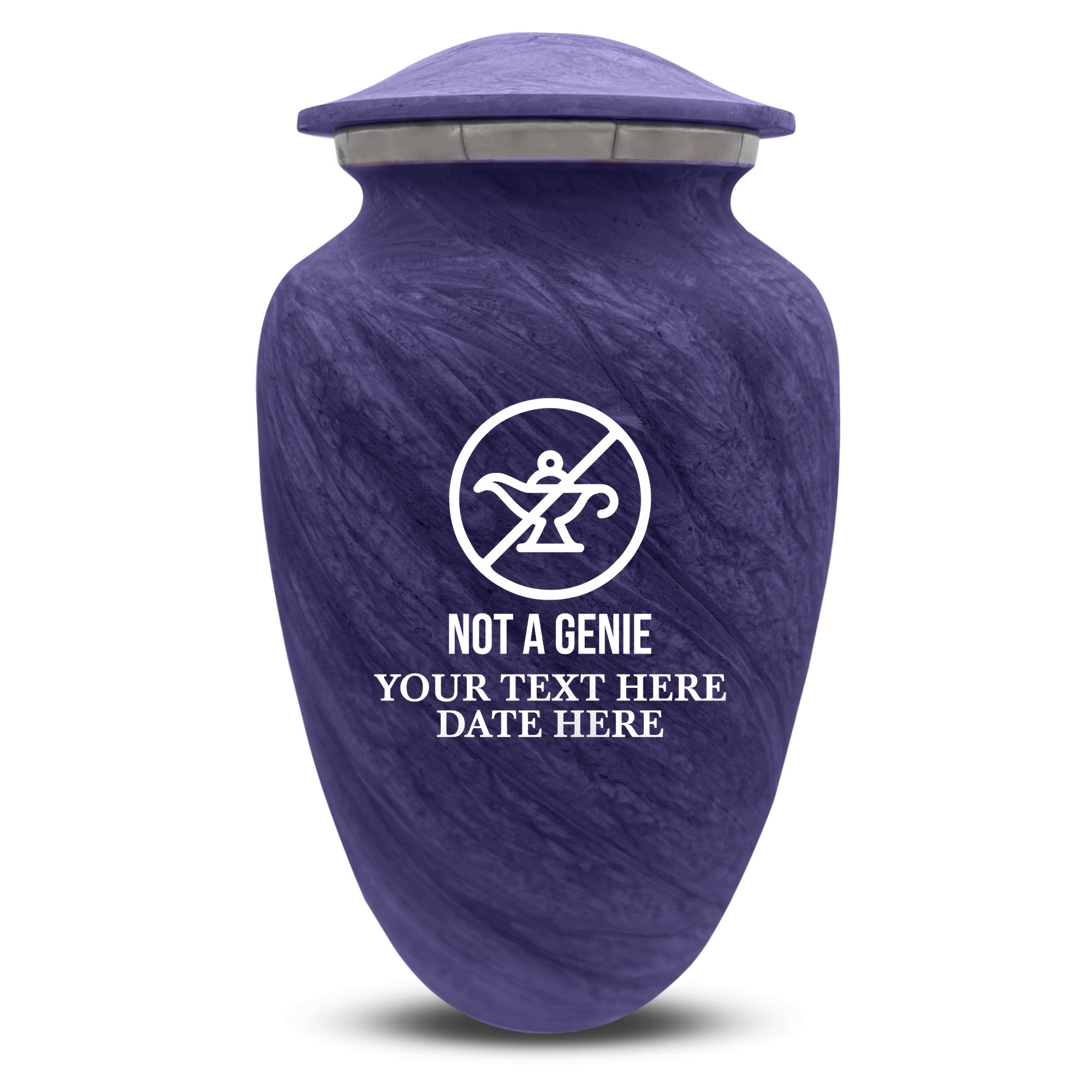 Custom Human Urns - Soft Whisper Collection - Funny TV Design - Distressed Finish - 200 Cubic Inch