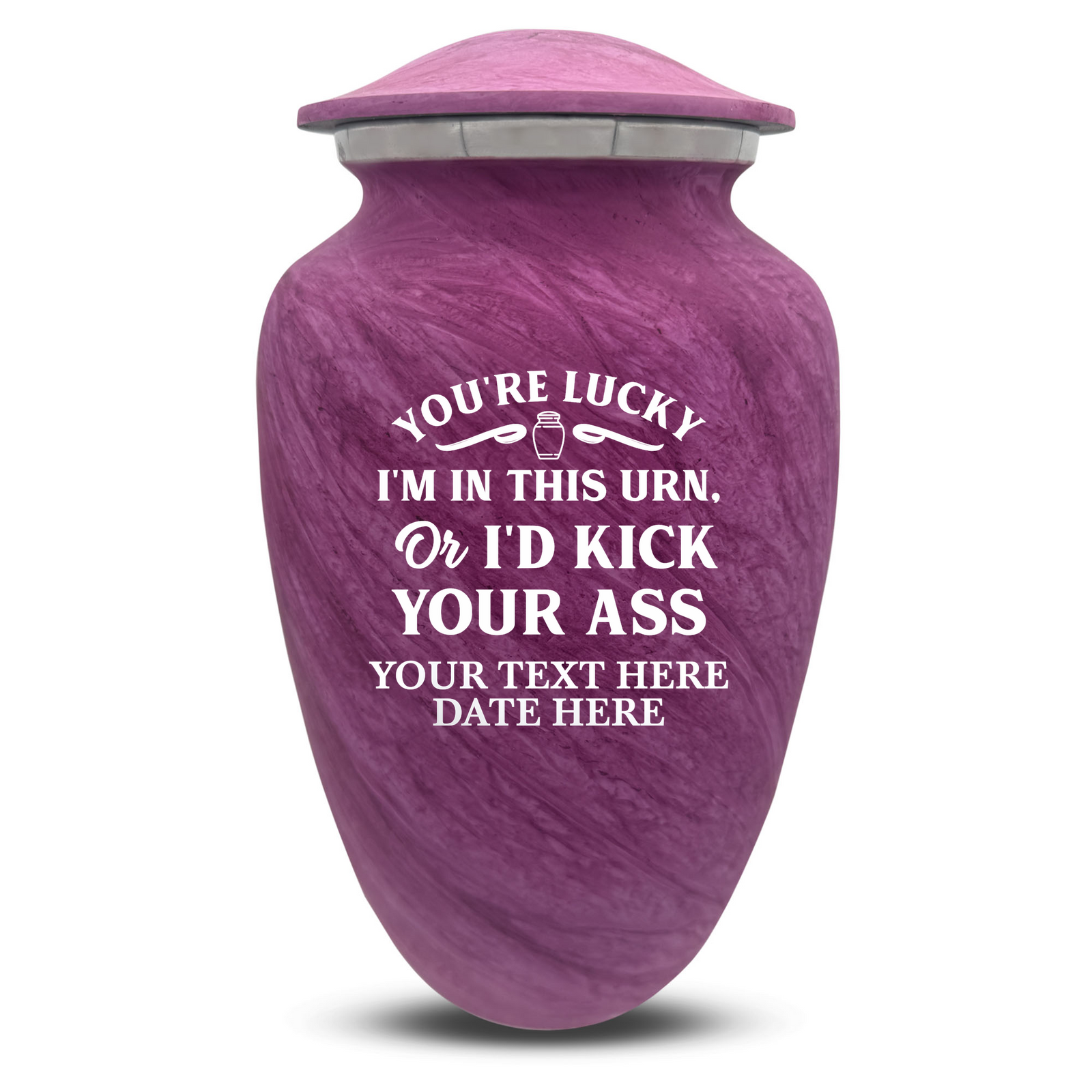 Custom Human Urns - Soft Whisper Collection - Just Funny Design - Distressed Finish - 200 Cubic Inch