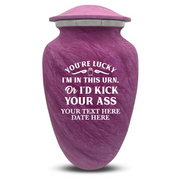 Custom Human Urns - Soft Whisper Collection - Just Funny Design - Distressed Finish - 200 Cubic Inch