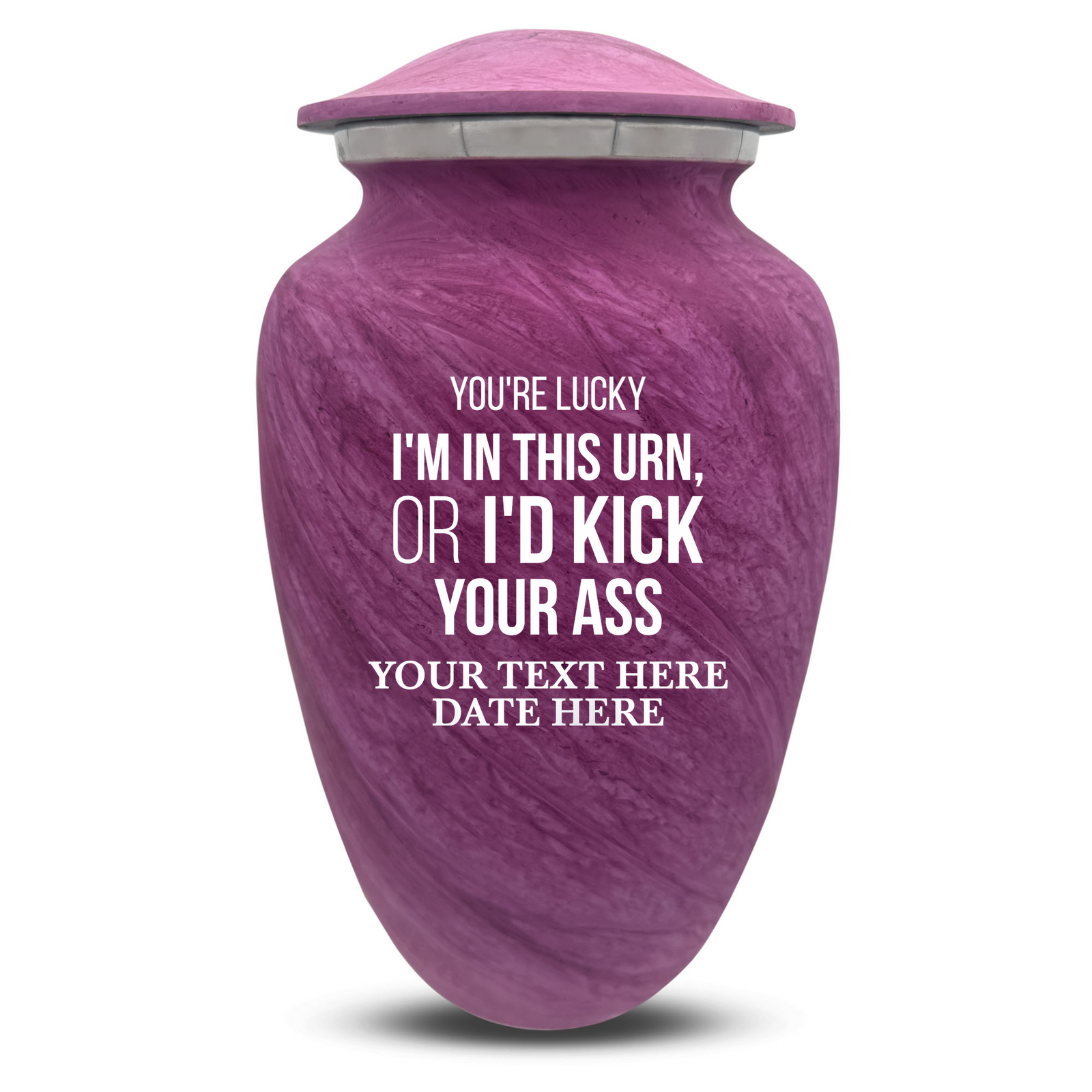 Custom Human Urns - Soft Whisper Collection - Just Funny Design - Distressed Finish - 200 Cubic Inch