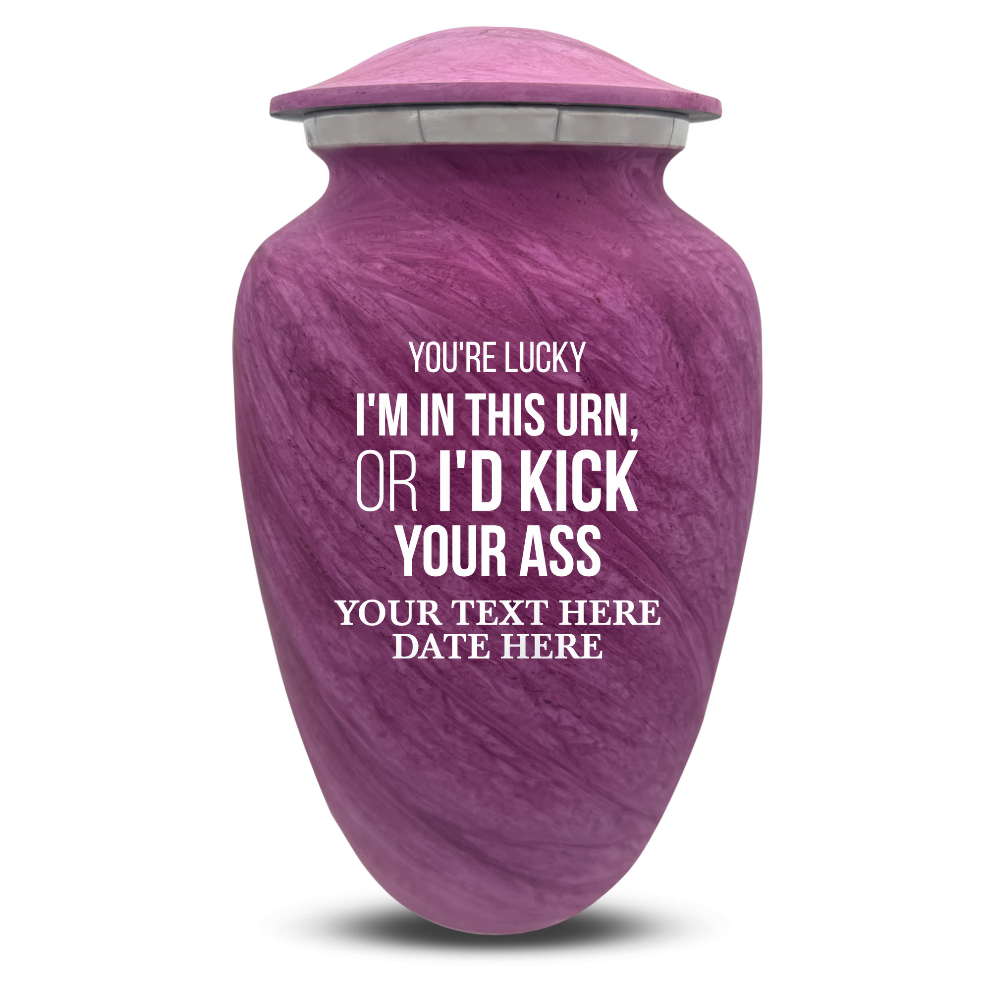 Custom Human Urns - Soft Whisper Collection - Just Funny Design - Distressed Finish - 200 Cubic Inch