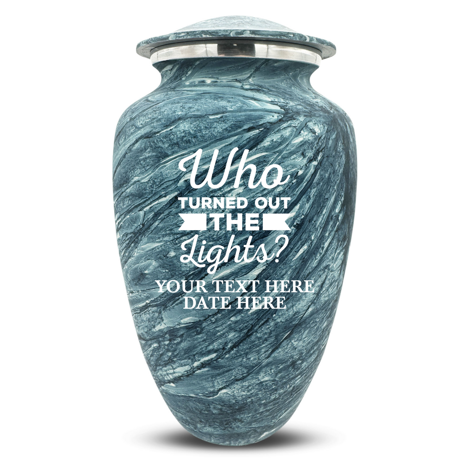 Custom Human Urns - Soft Whisper Collection - Just Funny Design - Distressed Finish - 200 Cubic Inch