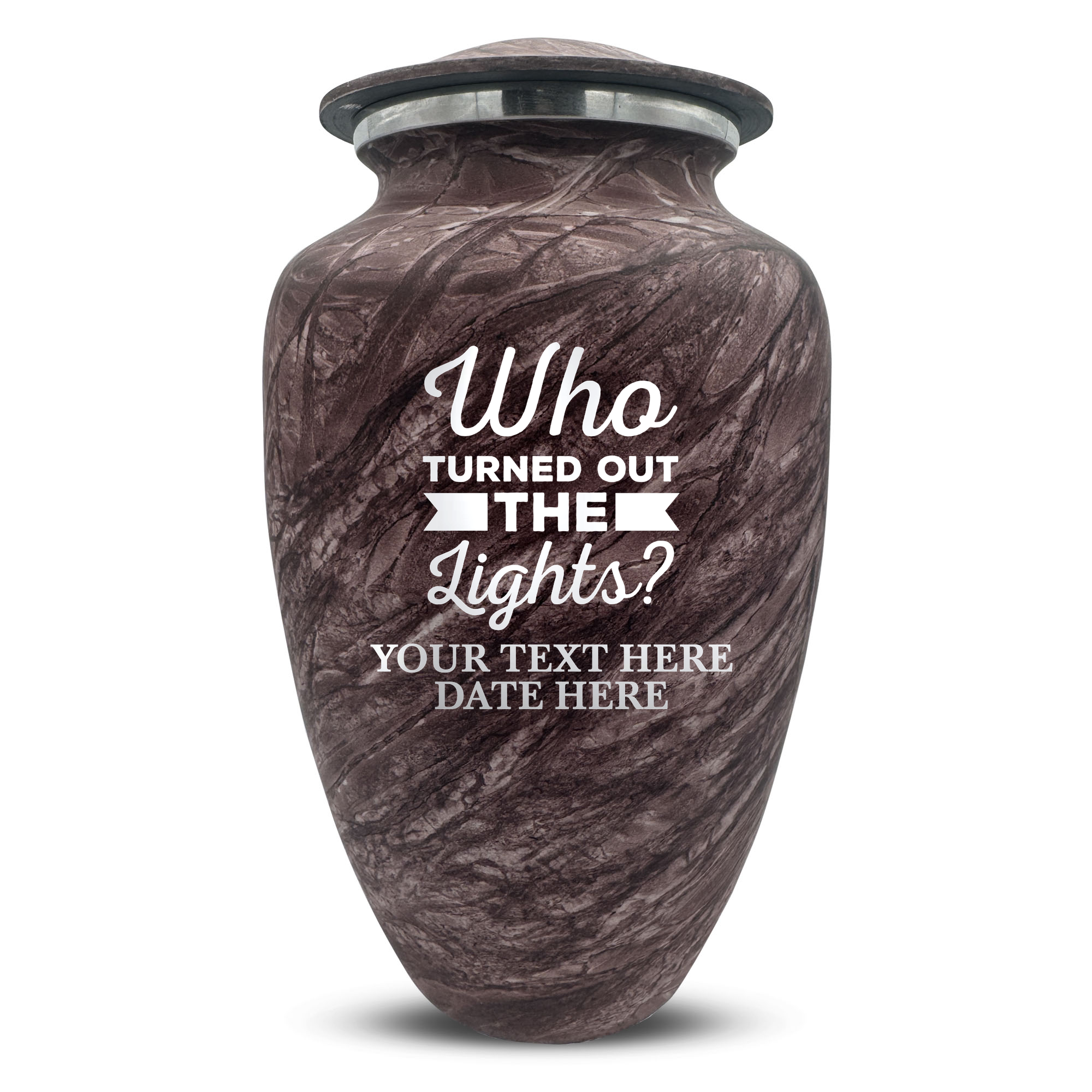 Custom Human Urns - Soft Whisper Collection - Just Funny Design - Distressed Finish - 200 Cubic Inch