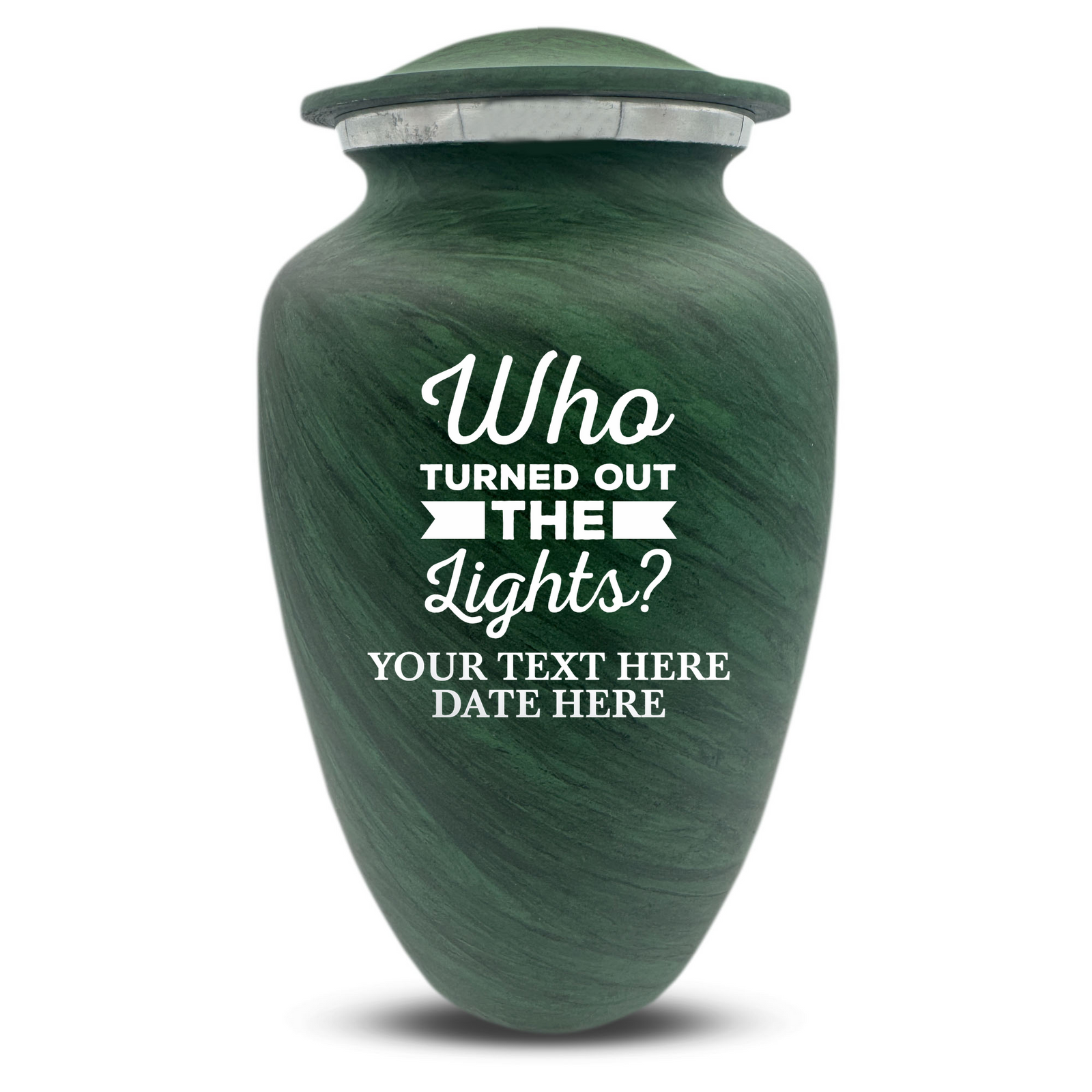 Custom Human Urns - Soft Whisper Collection - Just Funny Design - Distressed Finish - 200 Cubic Inch