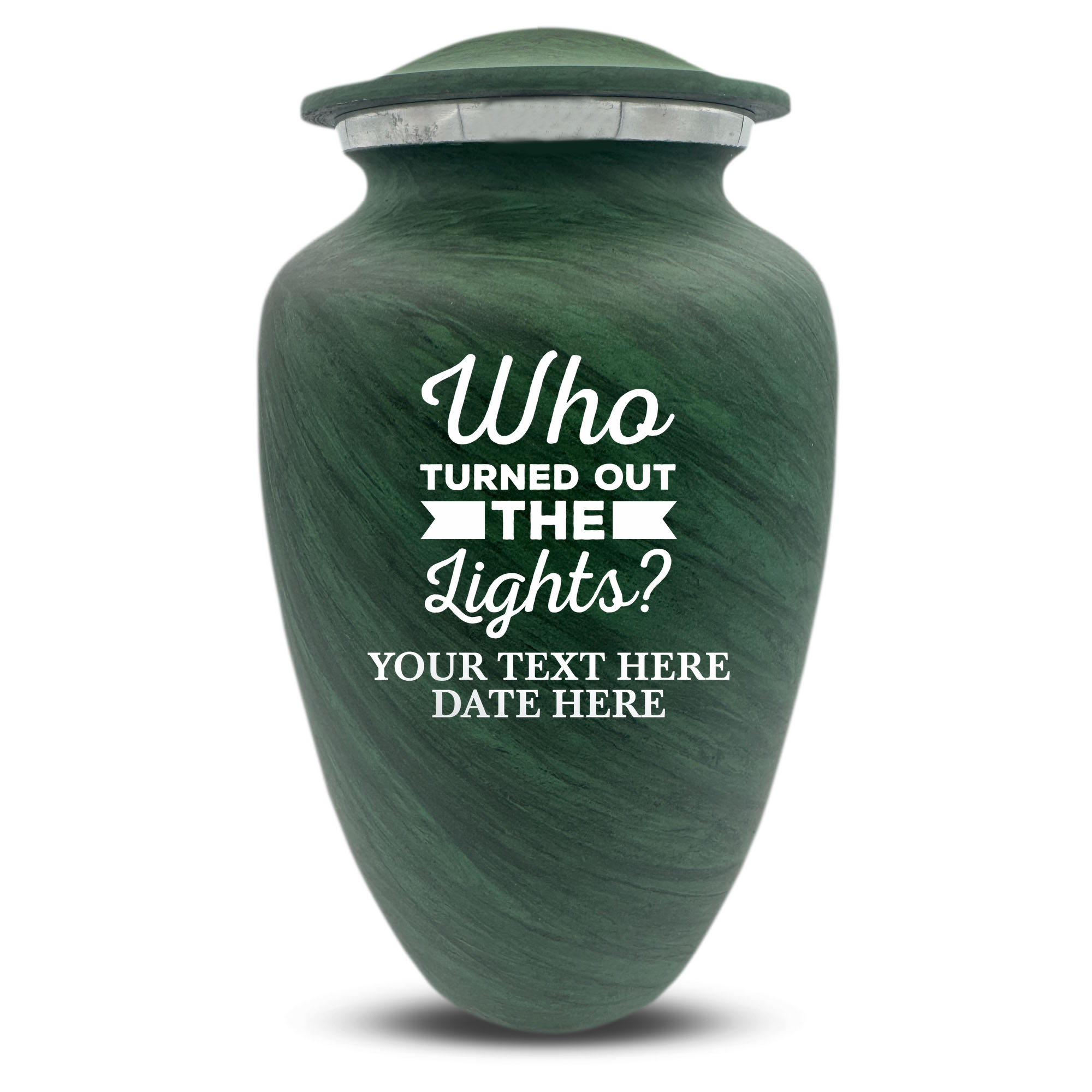 Custom Human Urns - Soft Whisper Collection - Just Funny Design - Distressed Finish - 200 Cubic Inch