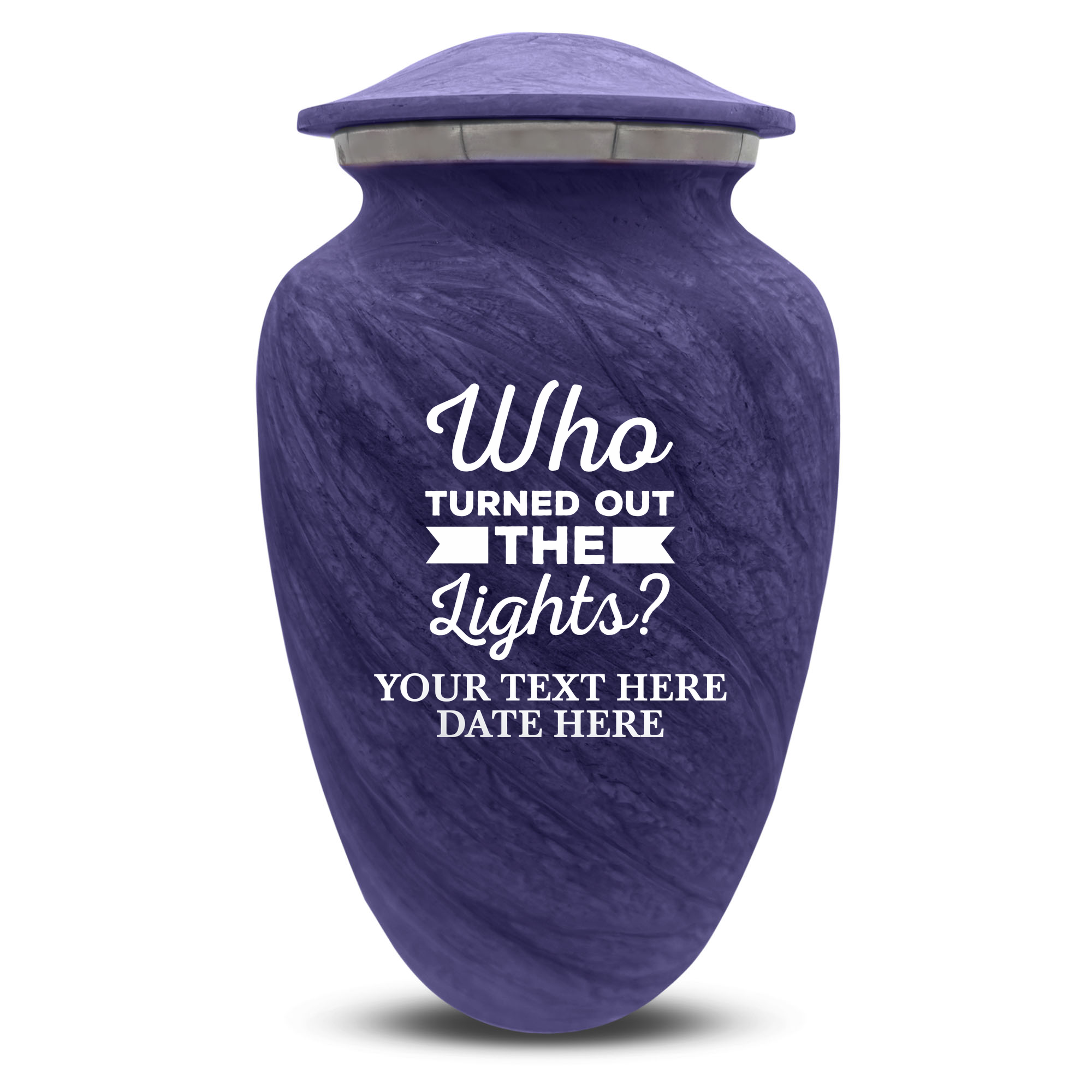 Custom Human Urns - Soft Whisper Collection - Just Funny Design - Distressed Finish - 200 Cubic Inch