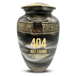 Custom Aluminum Cremation Urn for Human Ashes - Suzesta Pearl White Memorial Urn - Funny Tech Design - 200 Cubic Inch