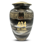 Custom Aluminum Human Urns - Suzesta Pearl White Memorial Urn - Funny Tech Design - 200 Cubic Inch