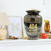 Custom Aluminum Human Urns - Suzesta Pearl White Memorial Urn - Funny Tech Design - 200 Cubic Inch