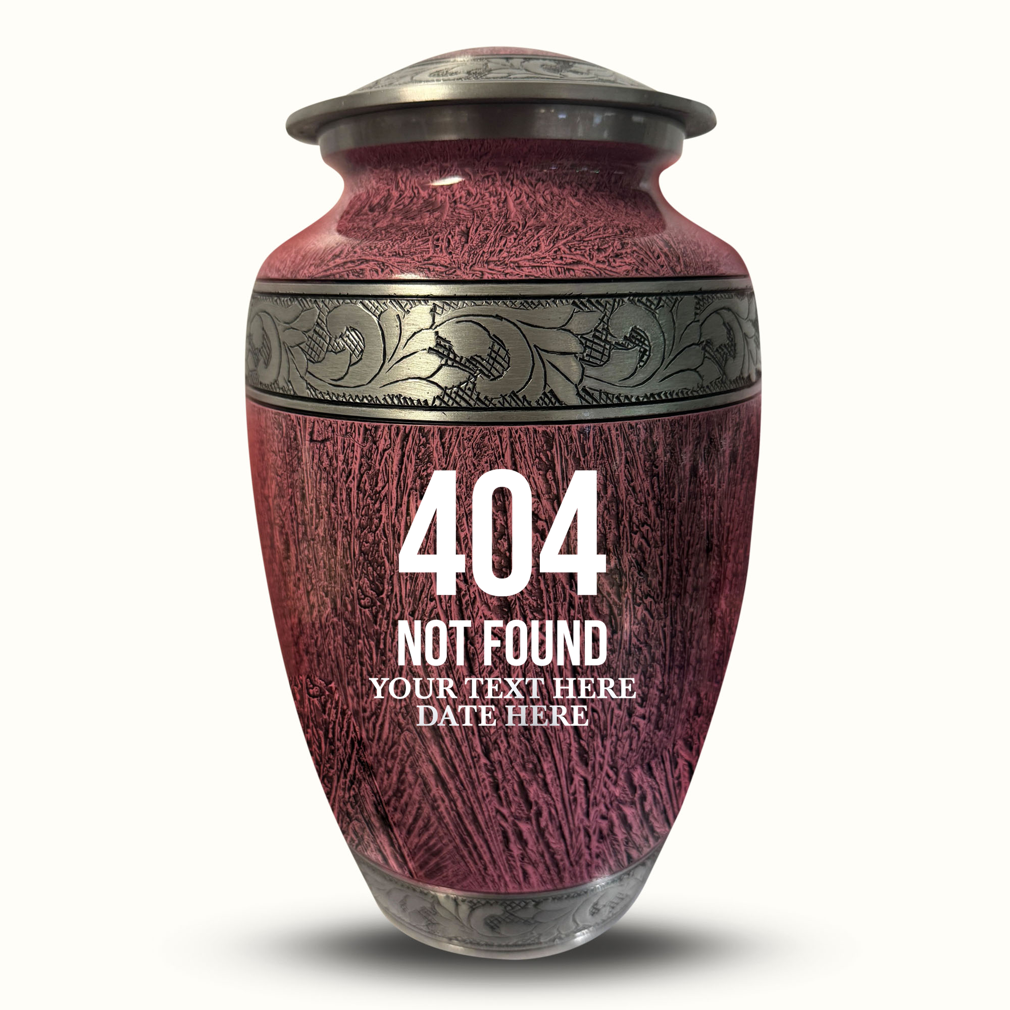Custom Large Cremation Urn for Human Ashes - Elevate Collection - Funny Tech Design - Distressed Finish - 200 Cubic Inch