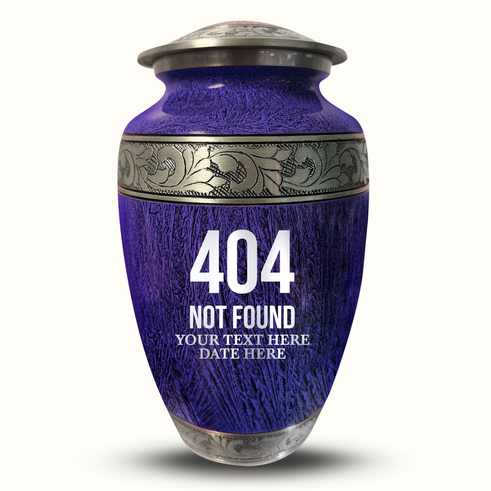 Custom Aluminum Human Urn - Elevate Collection - Funny Tech Design - Distressed Finish - 200 Cubic Inch