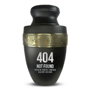 Custom Aluminum Human Urn - Funny Tech Design - Elite Collection with Gold Inlay - 200 Cubic Inch
