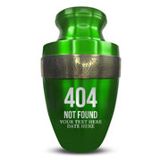 Custom Aluminum Human Urn - Funny Tech Design - Elite Collection with Gold Inlay - 200 Cubic Inch