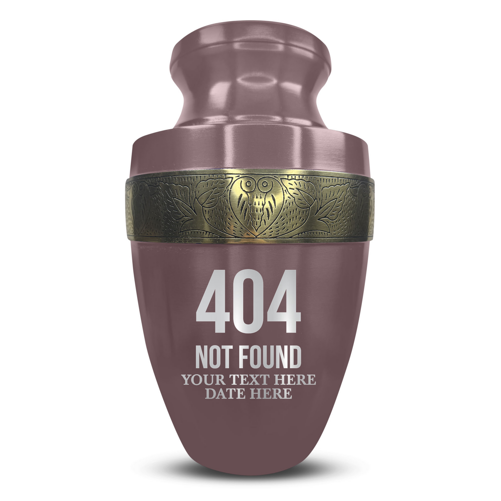 Custom Aluminum Human Urn - Funny Tech Design - Elite Collection with Gold Inlay - 200 Cubic Inch