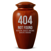 Human Cremation Urn - 200 Cubic Inch - Ingrained Wood Style Finish | Tech Humor