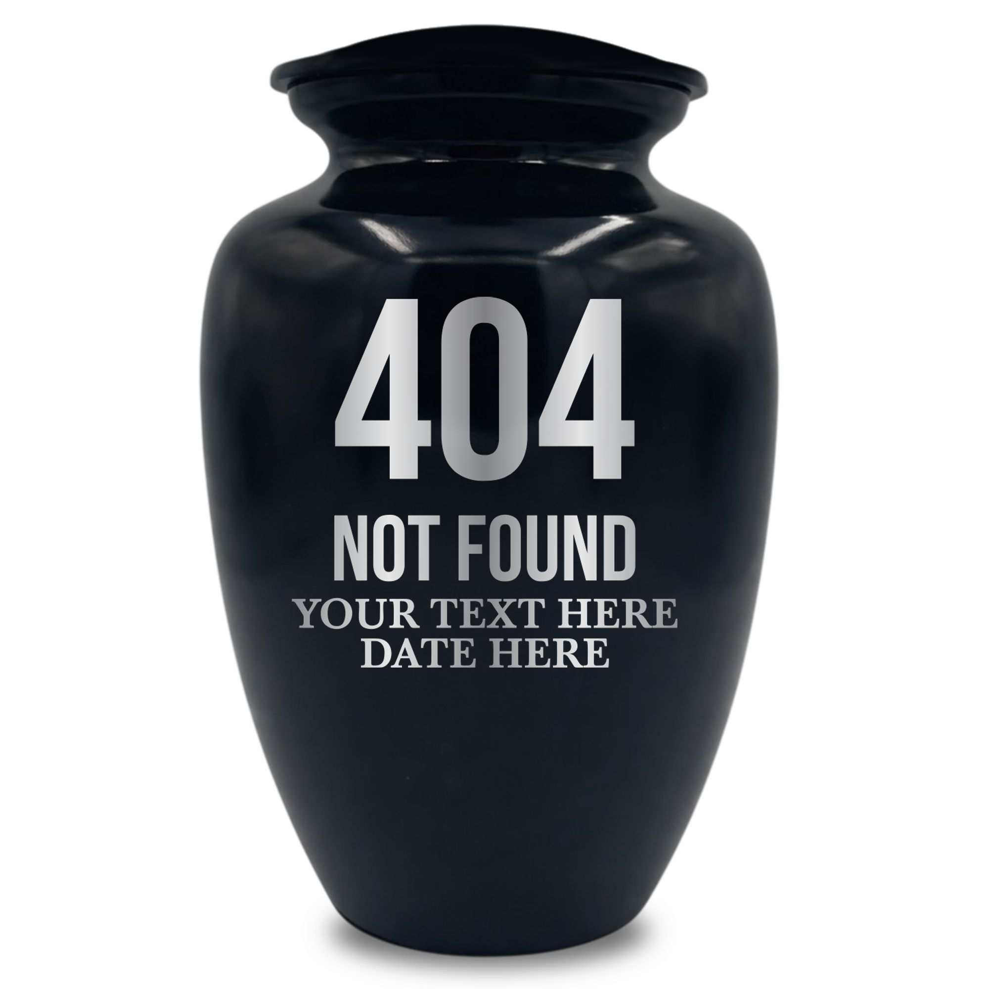 Polished Extra Large Human Cremation Urn 350 Cubic Inch - Engraved Aluminum | Tech Humor