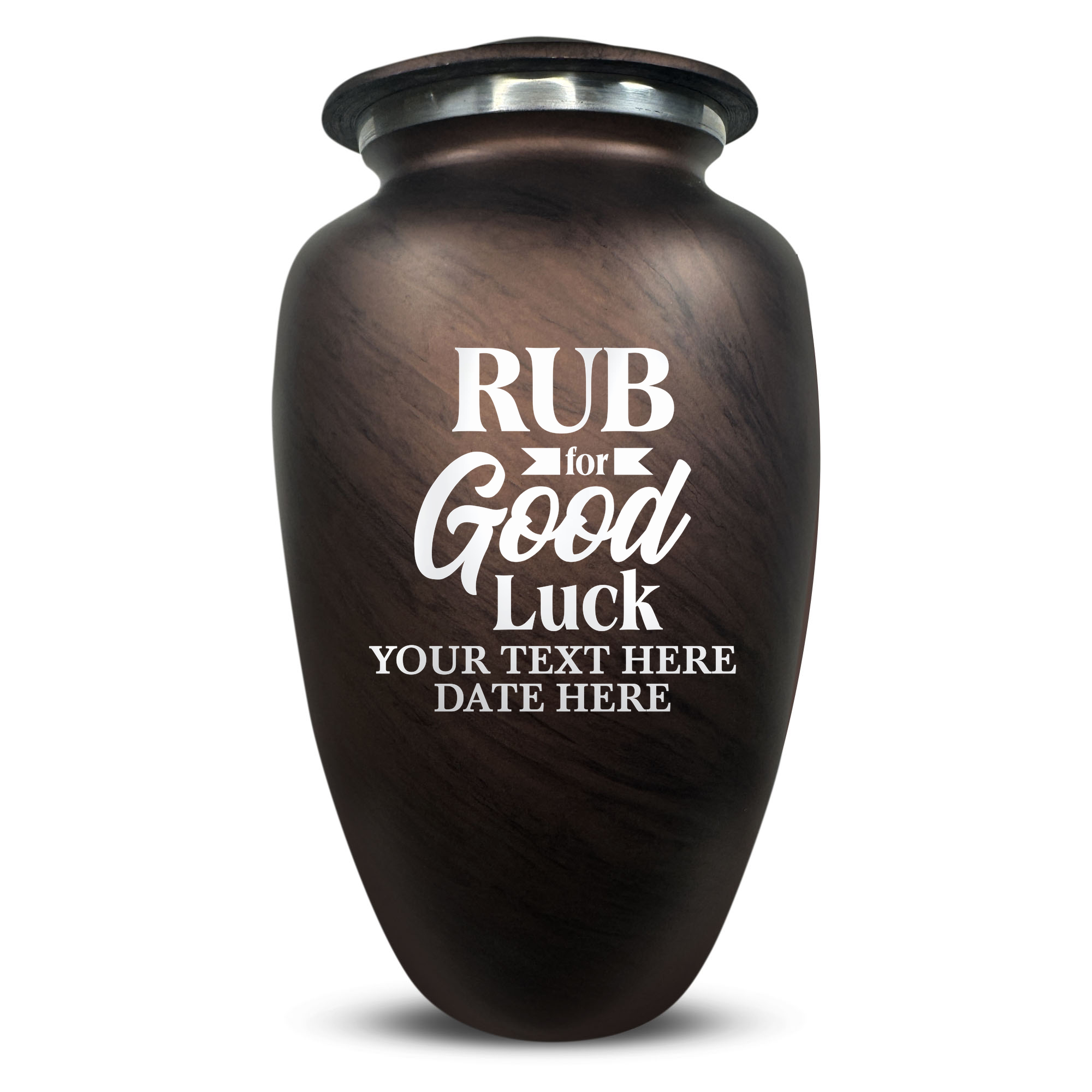Custom Human Urns - Soft Whisper Collection - Just Funny Design - Distressed Finish - 200 Cubic Inch