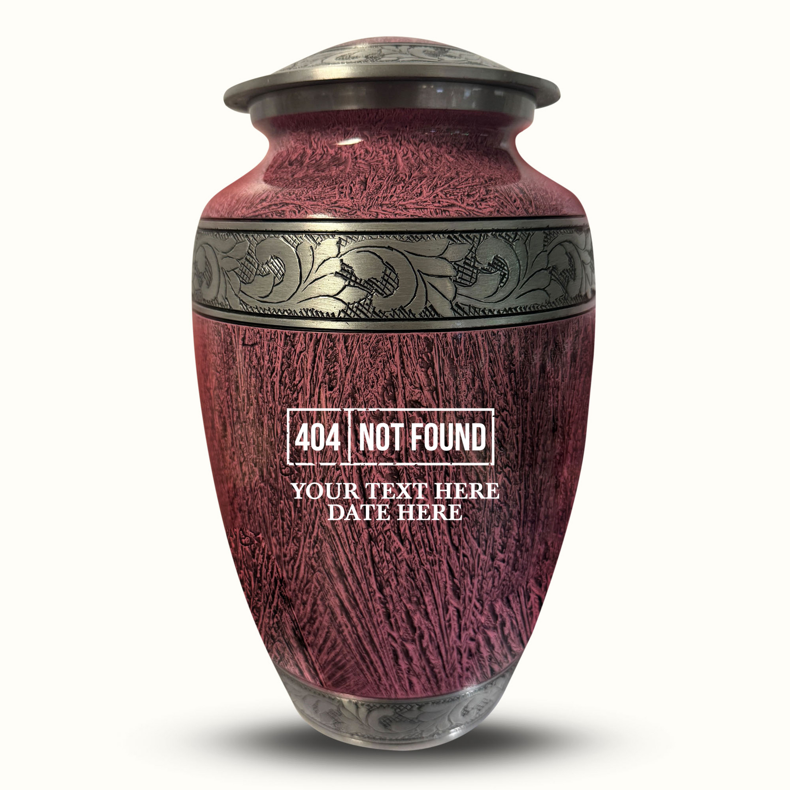 Custom Aluminum Human Urn - Elevate Collection - Funny Tech Design - Distressed Finish - 200 Cubic Inch