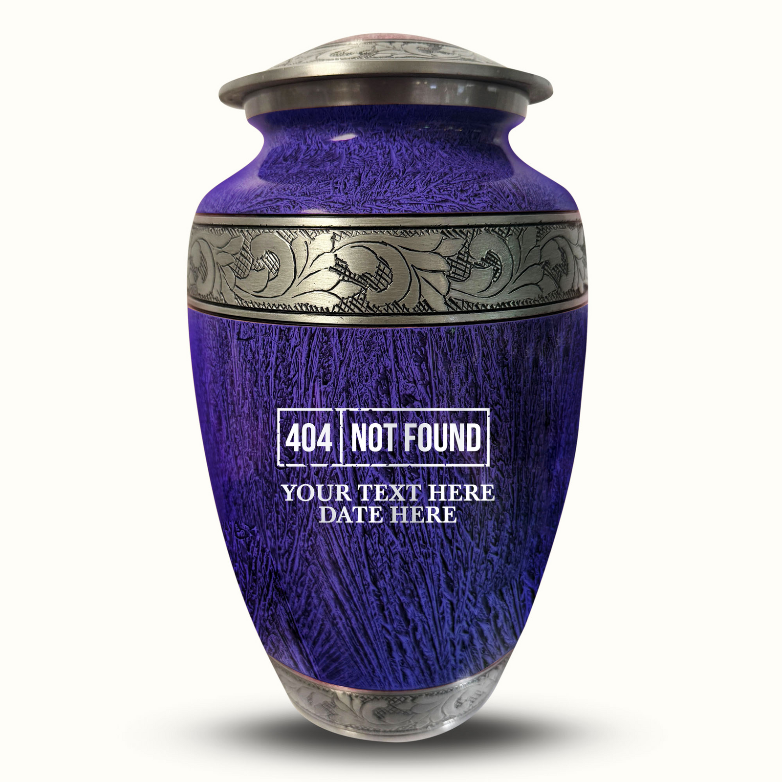 Custom Aluminum Human Urn - Elevate Collection - Funny Tech Design - Distressed Finish - 200 Cubic Inch