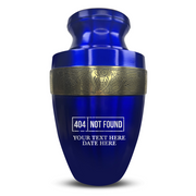 Custom Aluminum Human Urn - Funny Tech Design - Elite Collection with Gold Inlay - 200 Cubic Inch