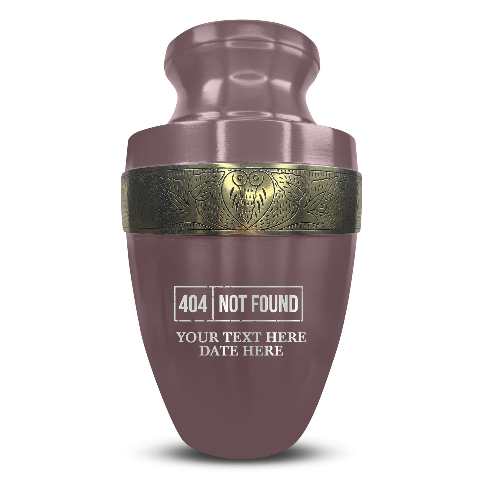Custom Aluminum Human Urn - Funny Tech Design - Elite Collection with Gold Inlay - 200 Cubic Inch