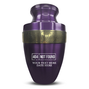 Custom Aluminum Human Urn - Funny Tech Design - Elite Collection with Gold Inlay - 200 Cubic Inch