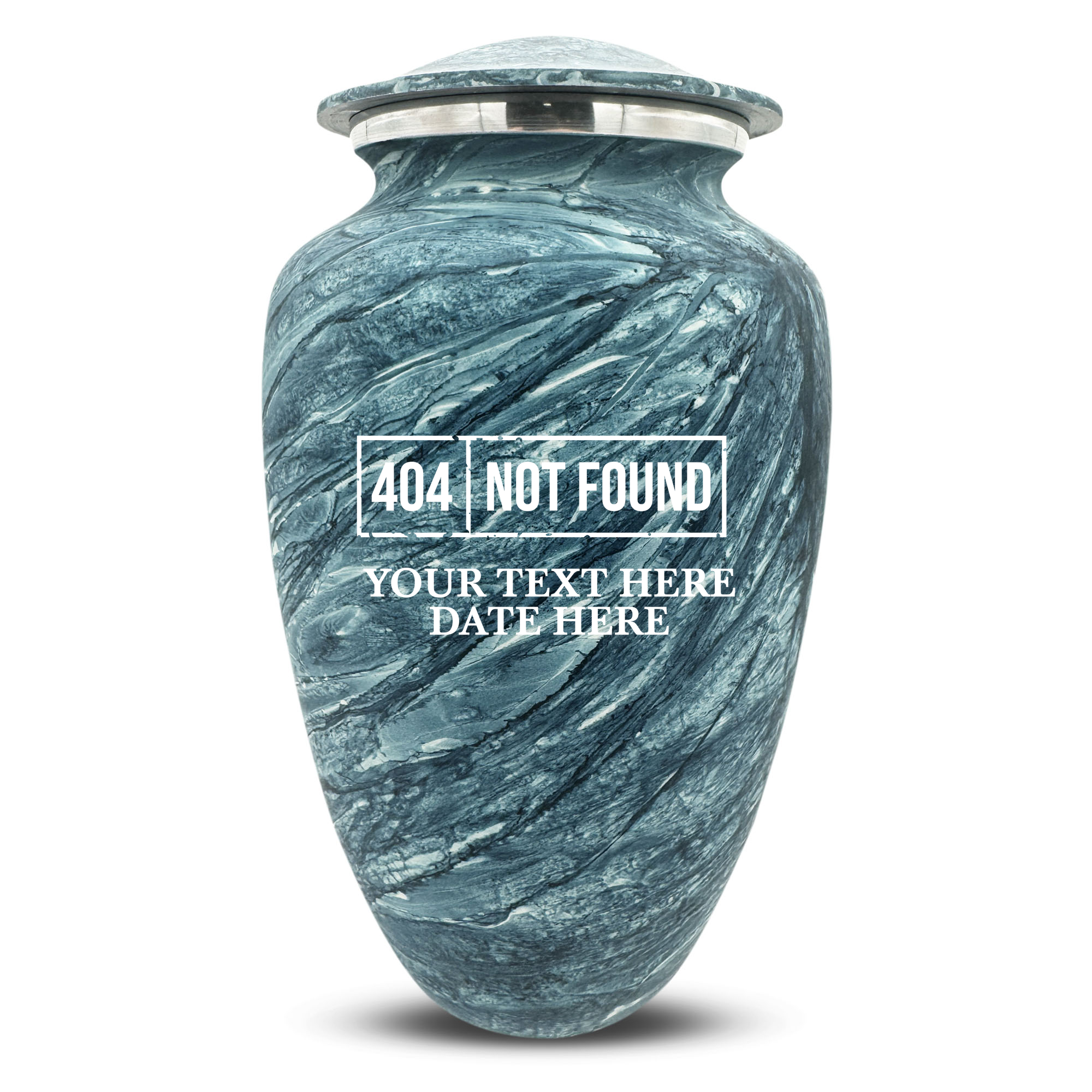 Custom Human Urns - Soft Whisper Collection - Funny Tech Design - Distressed Finish - 200 Cubic Inch