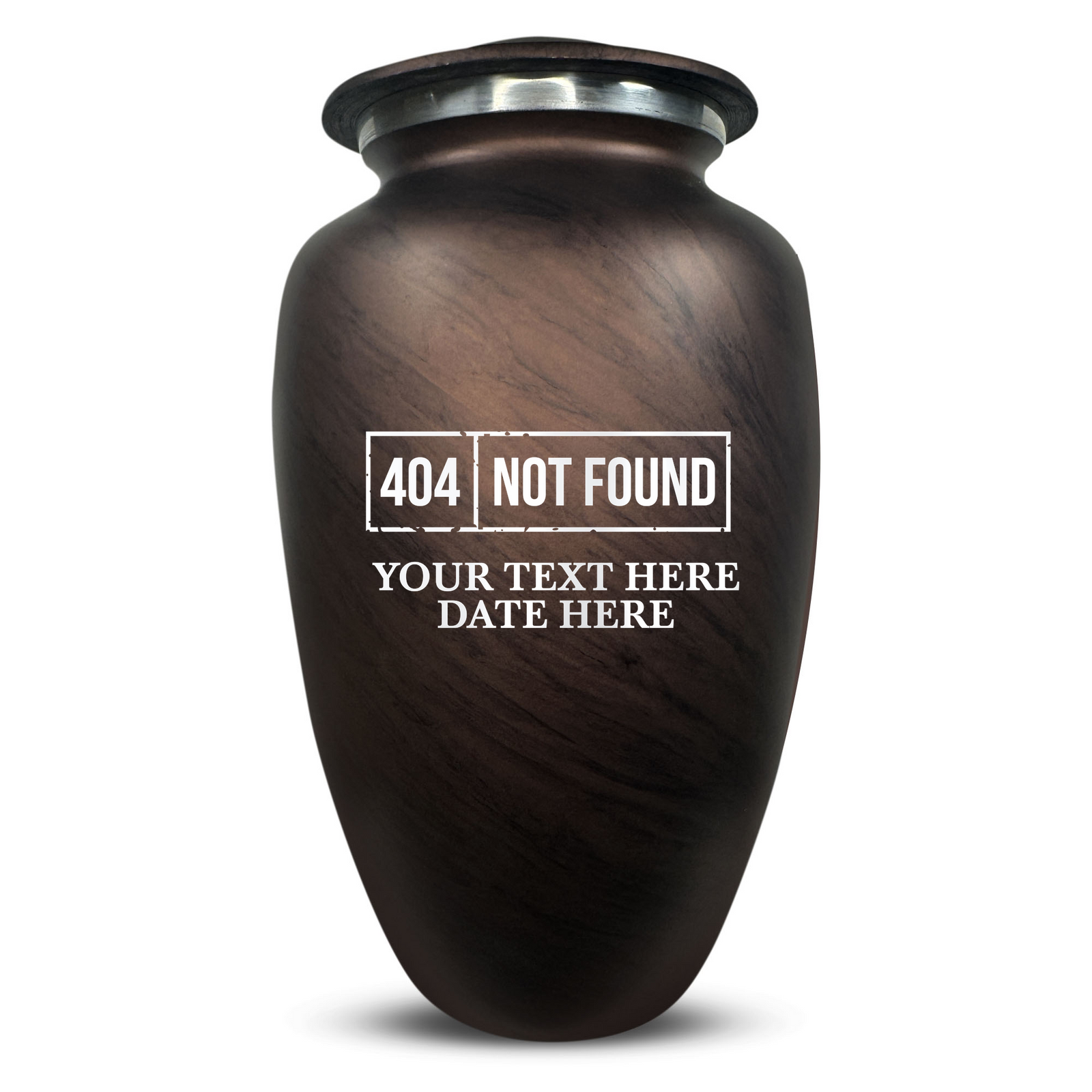 Custom Human Urns - Soft Whisper Collection - Funny Tech Design - Distressed Finish - 200 Cubic Inch
