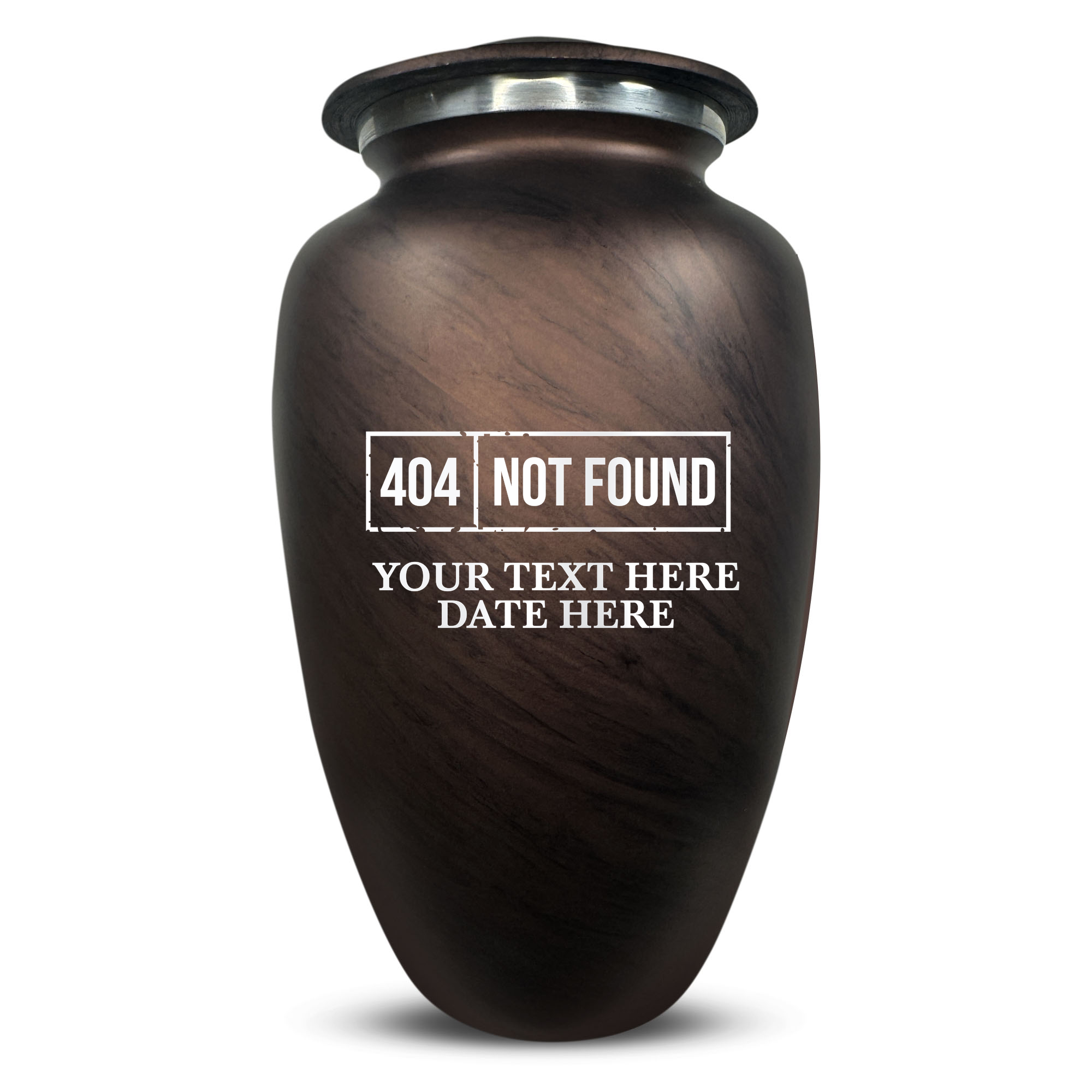 Custom Human Urns - Soft Whisper Collection - Funny Tech Design - Distressed Finish - 200 Cubic Inch