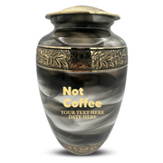 Custom Aluminum Human Urns - Suzesta Pearl White Memorial Urn - Just Funny Urn Design - 200 Cubic Inch