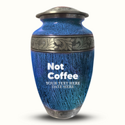 Custom Aluminum Human Urn - Elevate Collection - Just Funny Design - Distressed Finish - 200 Cubic Inch