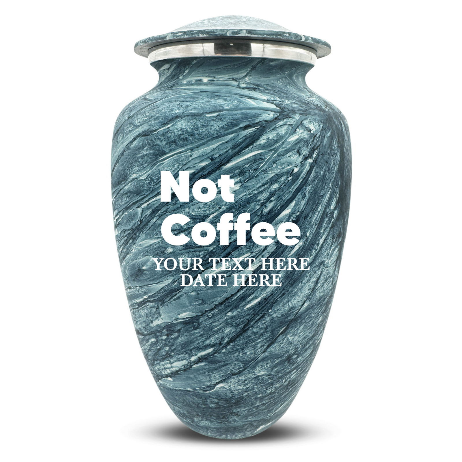 Custom Human Urns - Soft Whisper Collection - Just Funny Design - Distressed Finish - 200 Cubic Inch