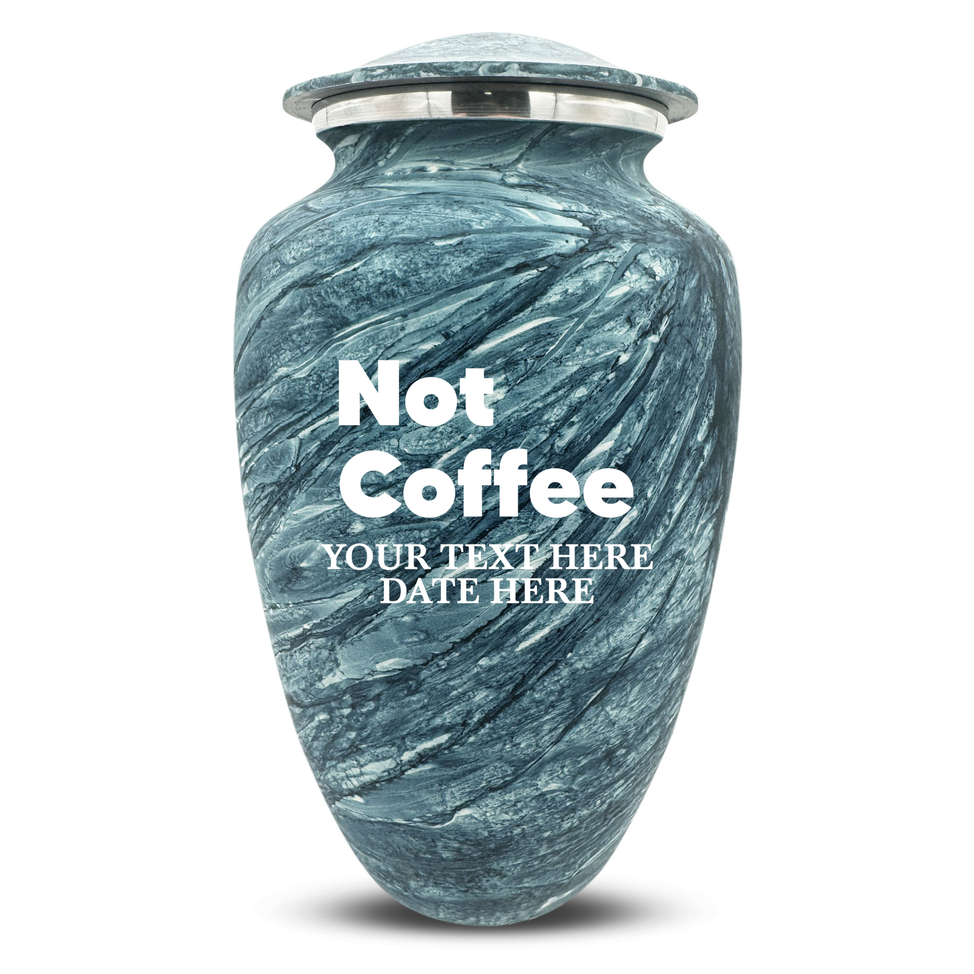 Custom Human Urns - Soft Whisper Collection - Just Funny Design - Distressed Finish - 200 Cubic Inch