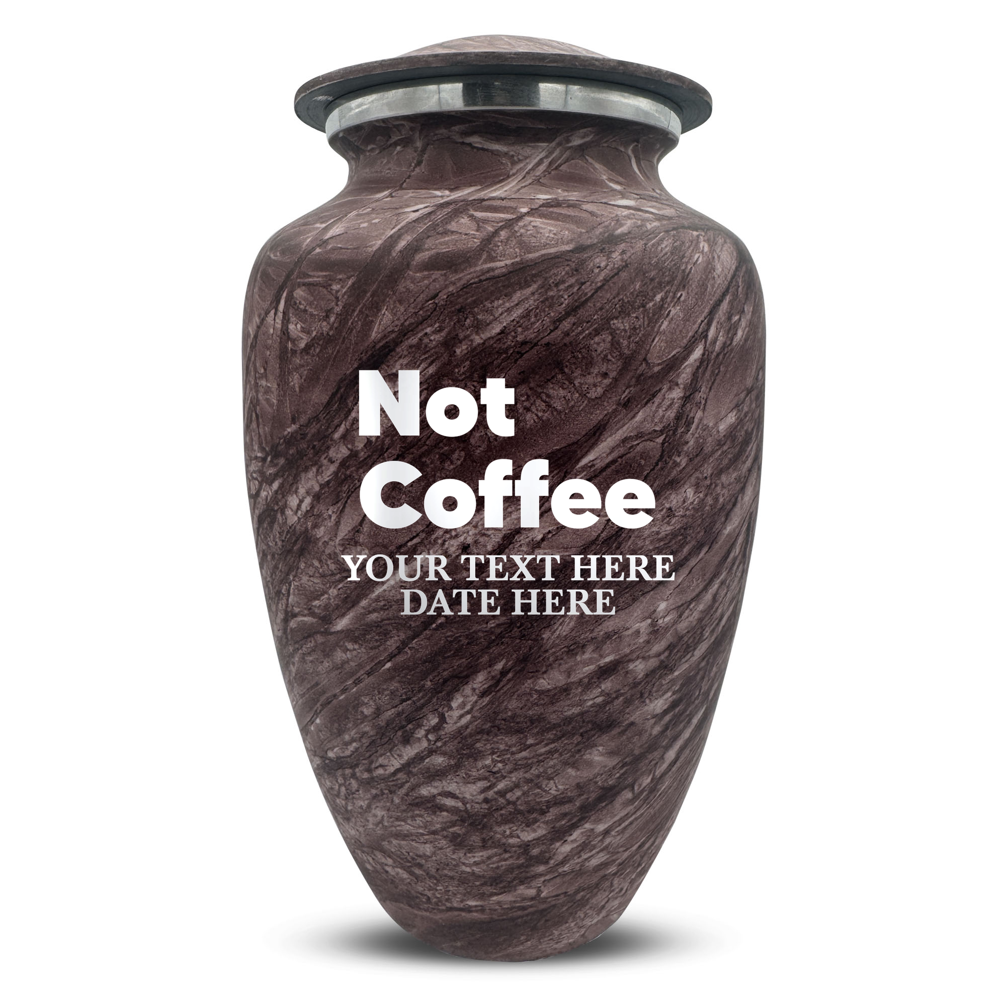 Custom Human Urns - Soft Whisper Collection - Just Funny Design - Distressed Finish - 200 Cubic Inch