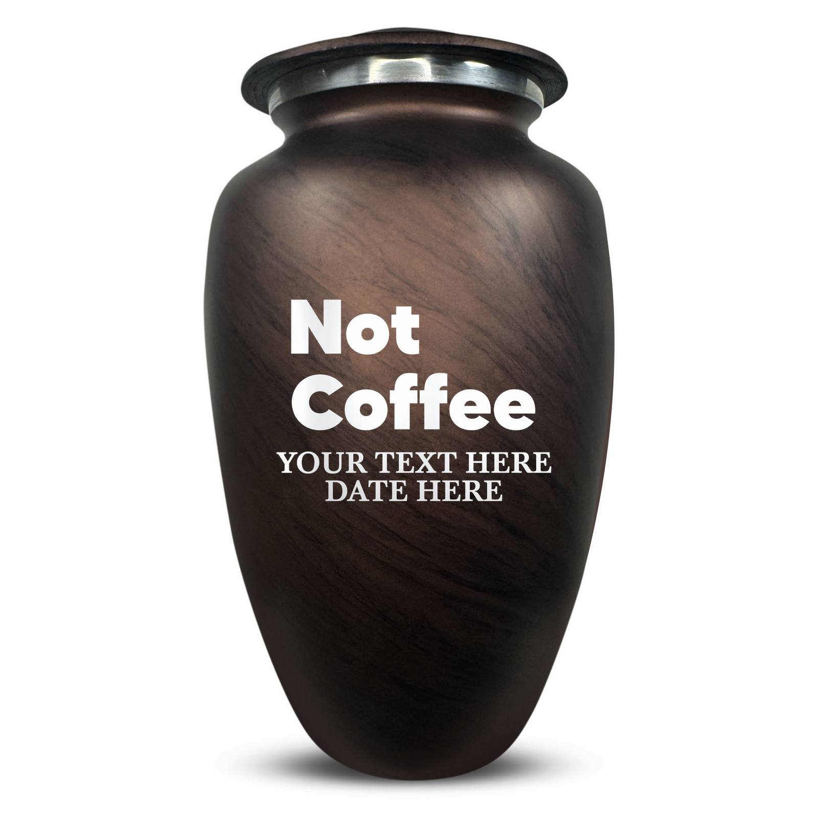 Custom Human Urns - Soft Whisper Collection - Just Funny Design - Distressed Finish - 200 Cubic Inch